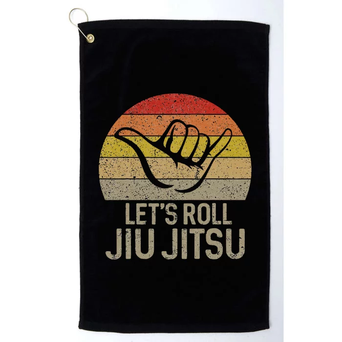 LetS Roll Jiu Jitsu Hand Brazilian Bjj Funny Martial Arts Platinum Collection Golf Towel