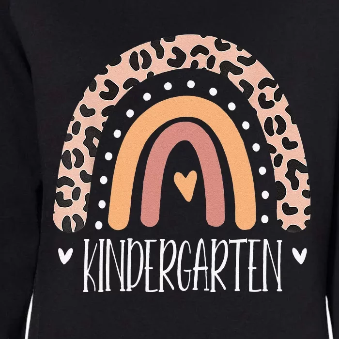 Leopard Rainbow Kindergarten Teacher First Day Of School Womens California Wash Sweatshirt