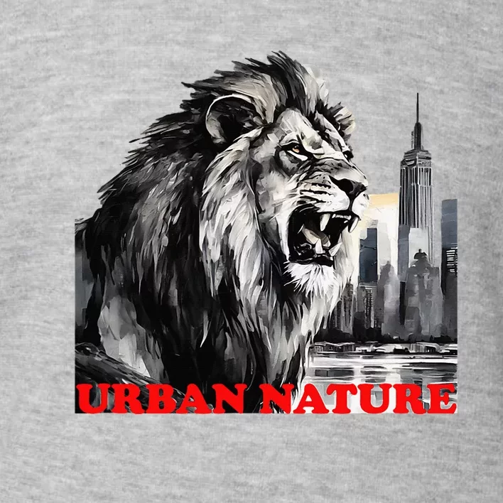 Lion Roaring King Of New York City Urban Nature Cityscape Toddler Sweatshirt