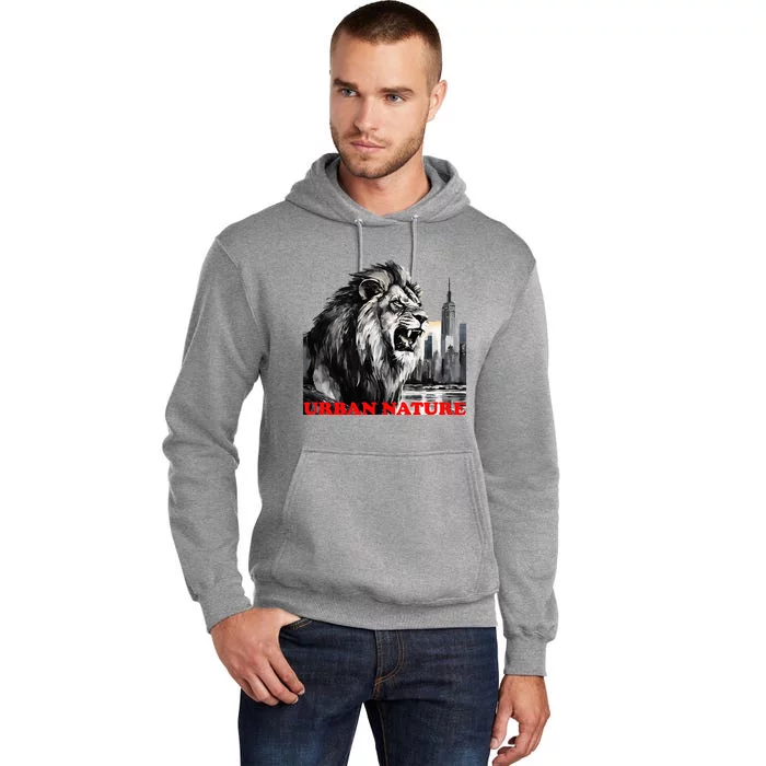 Lion Roaring King Of New York City Urban Nature Cityscape Tall Hoodie