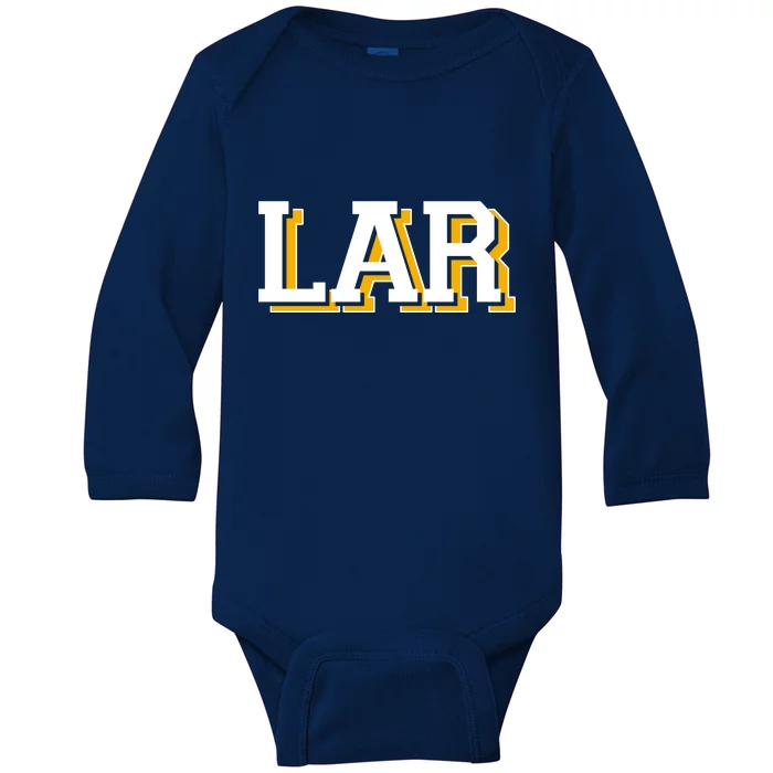 LA RAMS LAR Gift For Sport Fan Baby Long Sleeve Bodysuit