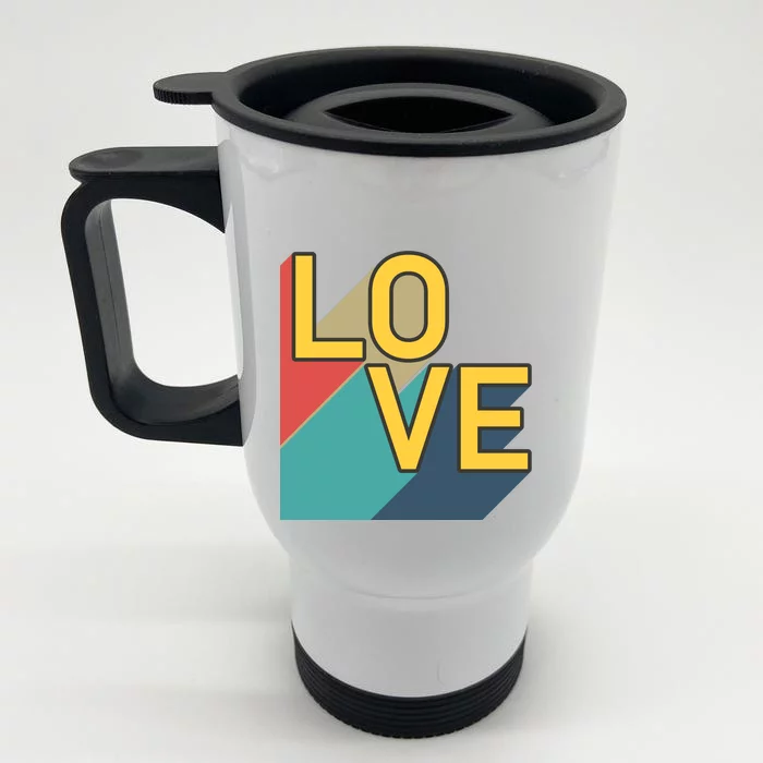 Love Retro Front & Back Stainless Steel Travel Mug