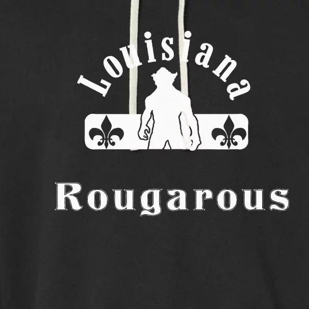 Louisiana Rougarou Loupgarou New Orleans Swamp Monster Garment-Dyed Fleece Hoodie