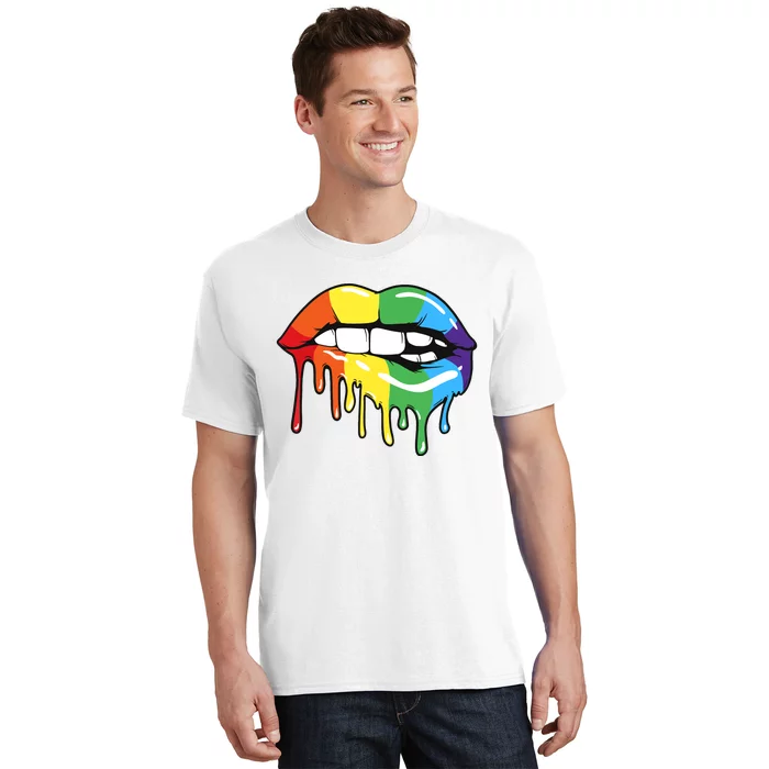 Lgbt Rainbow Lip Pro Pride Month T-Shirt