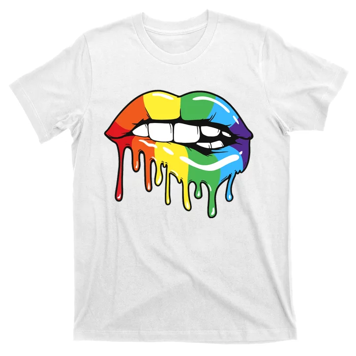 Lgbt Rainbow Lip Pro Pride Month T-Shirt