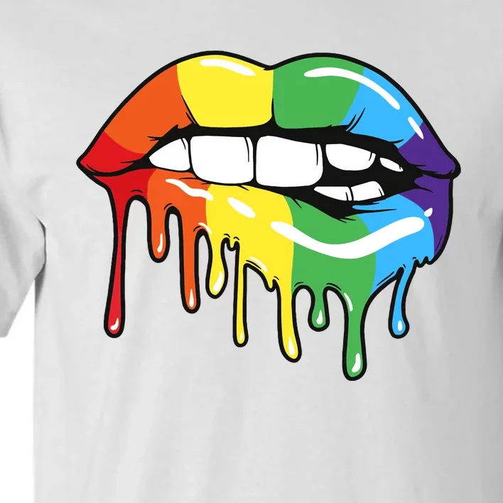 Lgbt Rainbow Lip Pro Pride Month Tall T-Shirt