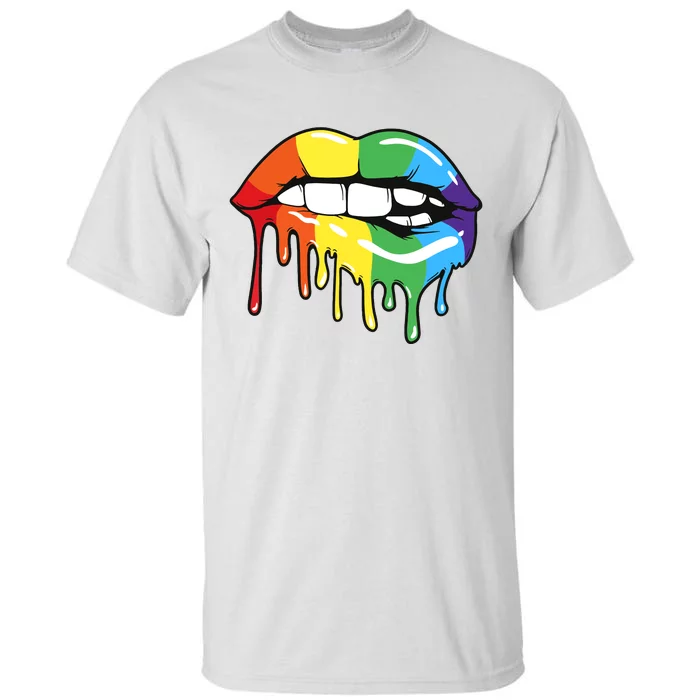 Lgbt Rainbow Lip Pro Pride Month Tall T-Shirt