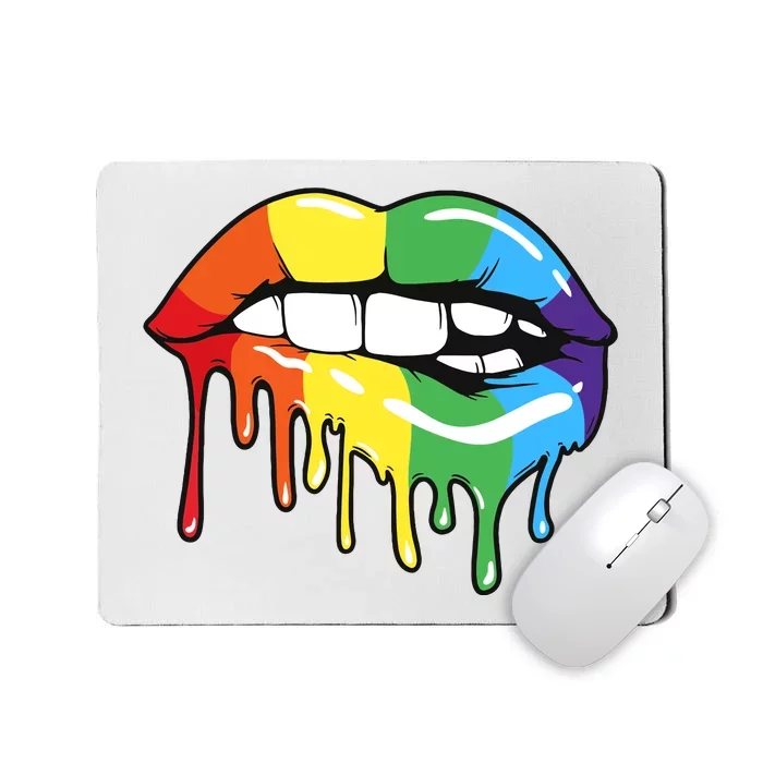 Lgbt Rainbow Lip Pro Pride Month Mousepad