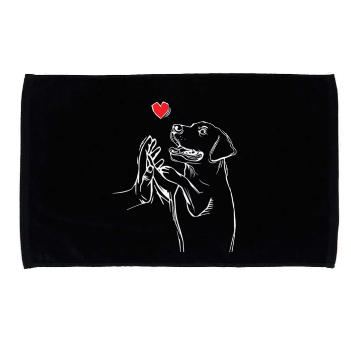 Labrador Retriever Love Golden Black Lab Dad Mom Microfiber Hand Towel