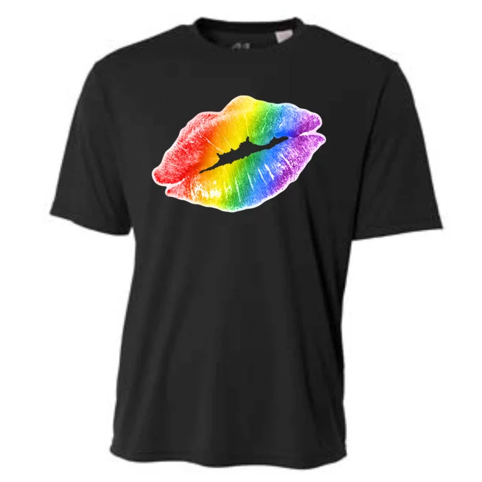 Lgbtq Rainbow Lips Colorful Lgbtqia Pride S S Gift Cooling Performance Crew T-Shirt