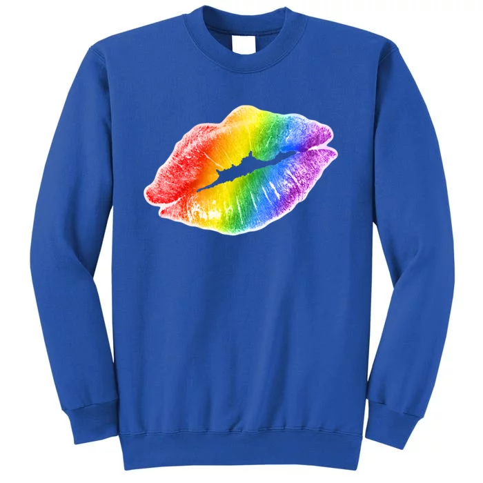 Lgbtq Rainbow Lips Colorful Lgbtqia Pride S S Gift Sweatshirt