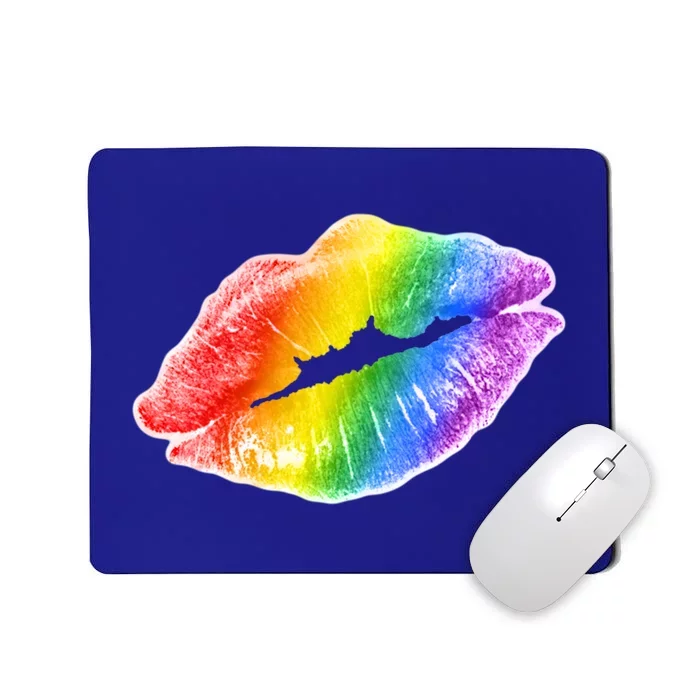 Lgbtq Rainbow Lips Colorful Lgbtqia Pride S S Gift Mousepad