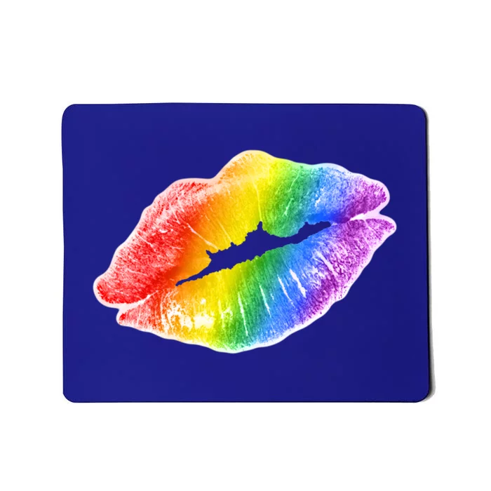 Lgbtq Rainbow Lips Colorful Lgbtqia Pride S S Gift Mousepad