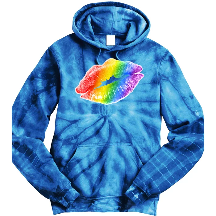 Lgbtq Rainbow Lips Colorful Lgbtqia Pride S S Gift Tie Dye Hoodie