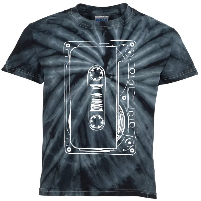 Love Retro Mixtape 80's Blank Cassette Tape Kids Tie-Dye T-Shirt