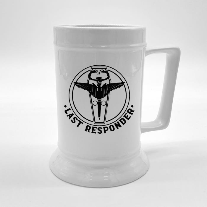 Last Responder Mortician Mortuary Morticians Front & Back Beer Stein