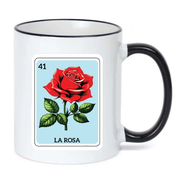 La Rosa Mexican Lottery Card Game Black Color Changing Mug