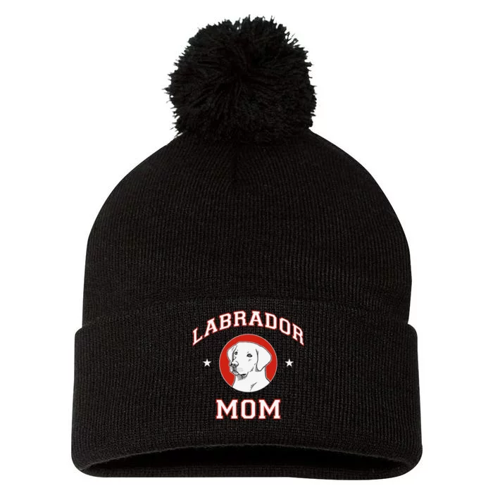 Labrador Retriever Mom Dog Mother Pom Pom 12in Knit Beanie