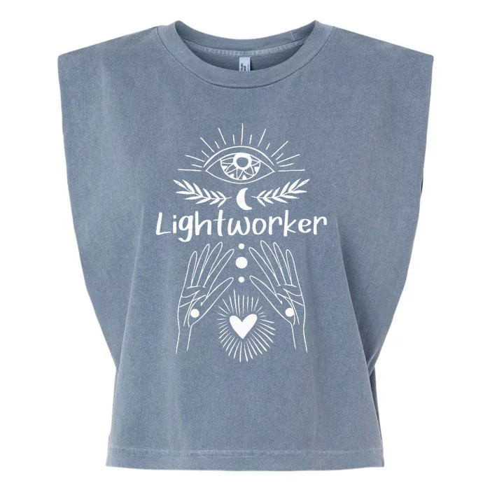 Lightworker Reiki Master Holistic Healer Chakra Healing Garment-Dyed Women's Muscle Tee