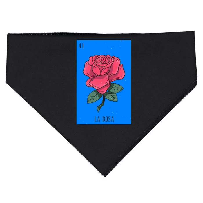 La Rosa Mexican Lottery Culture USA-Made Doggie Bandana