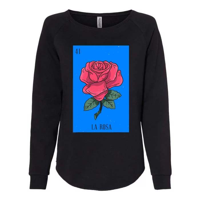 La Rosa Mexican Lottery Culture Womens California Wash Sweatshirt