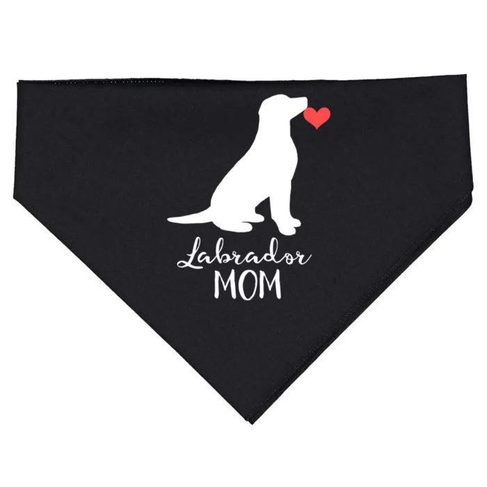 Labrador Retriever Mom Dog Silhouette Gift USA-Made Doggie Bandana