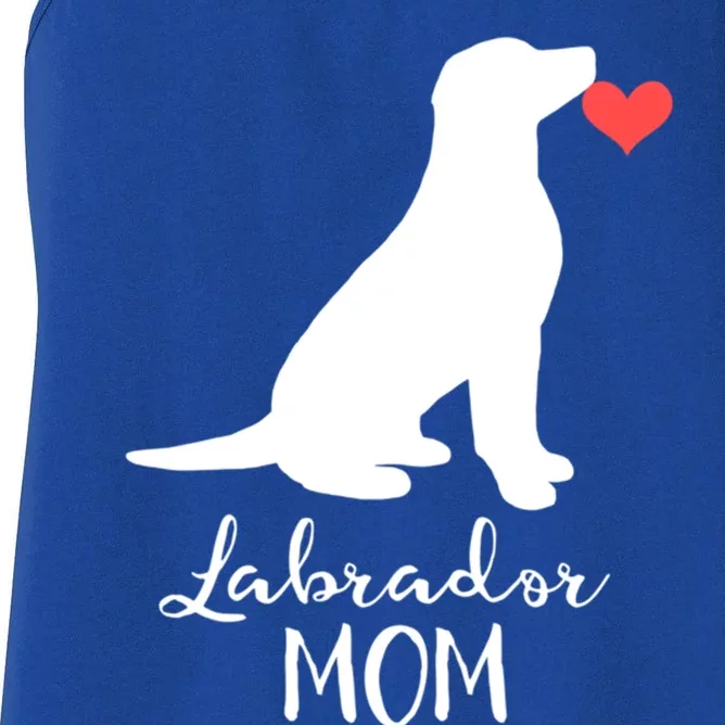 Labrador Retriever Mom Dog Silhouette Gift Women's Racerback Tank