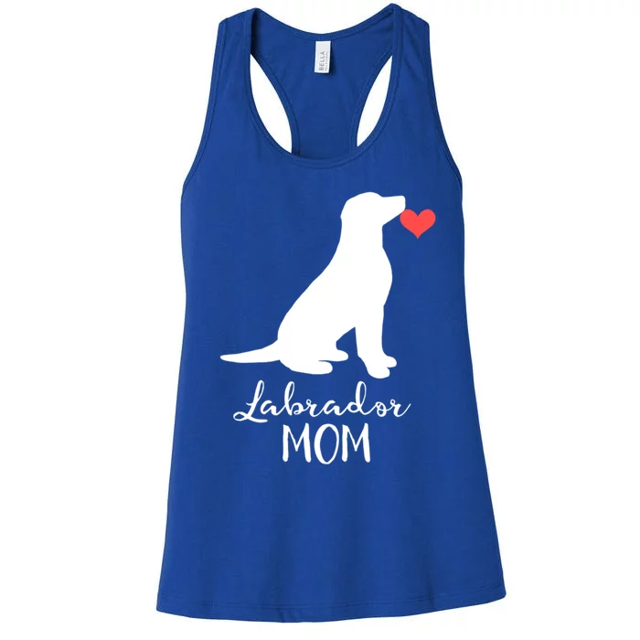 Labrador Retriever Mom Dog Silhouette Gift Women's Racerback Tank