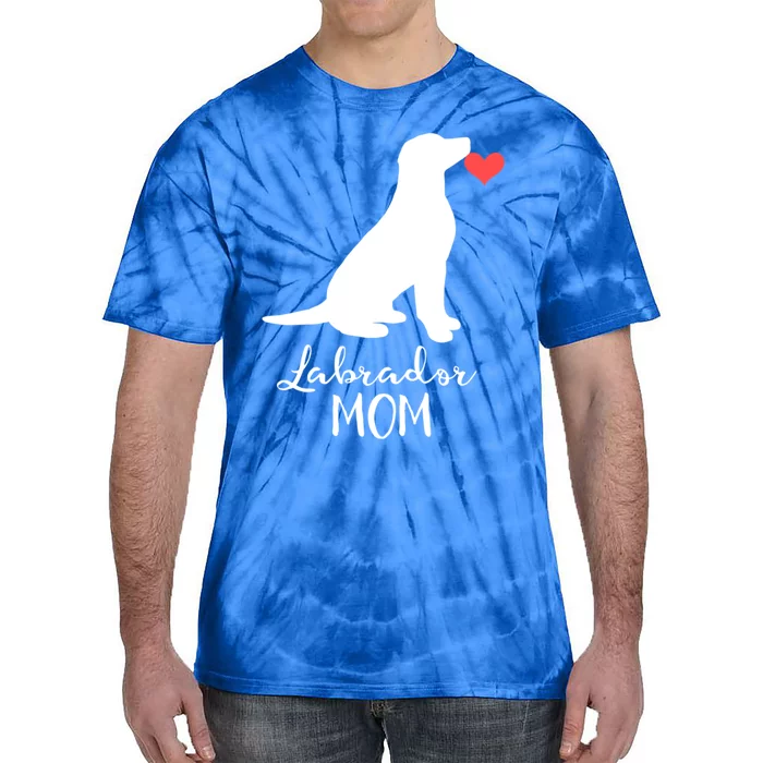 Labrador Retriever Mom Dog Silhouette Gift Tie-Dye T-Shirt