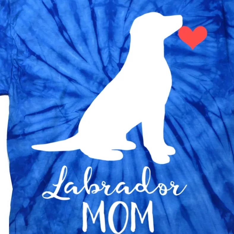 Labrador Retriever Mom Dog Silhouette Gift Tie-Dye T-Shirt