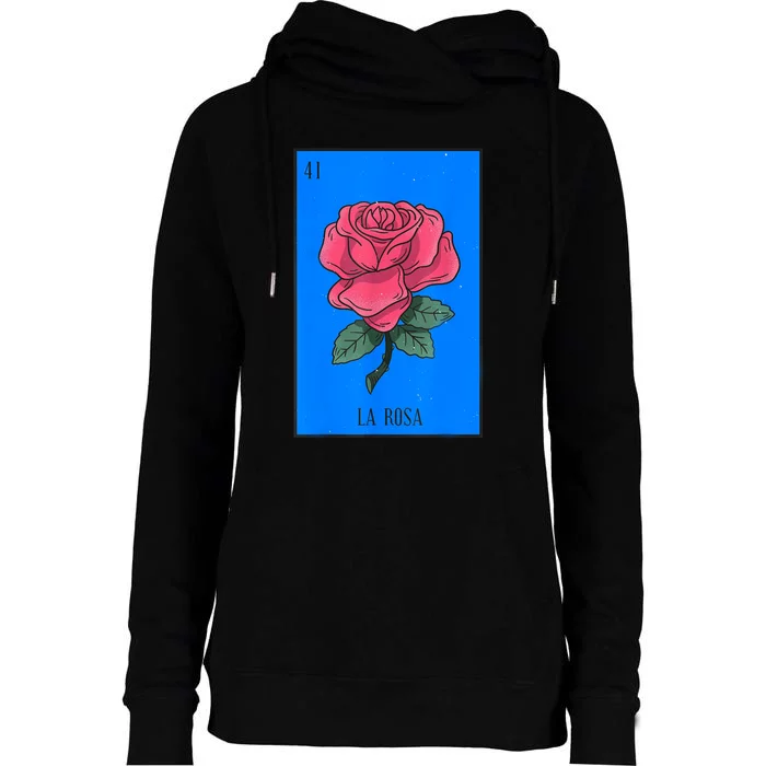 La Rosa Mexican Lottery Culture Womens Funnel Neck Pullover Hood