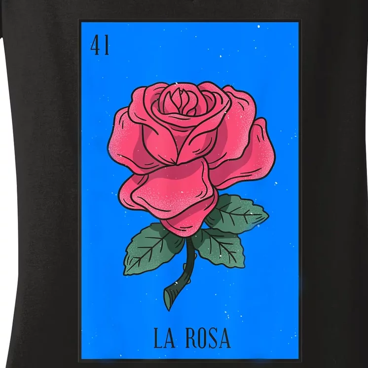 La Rosa Mexican Lottery Culture Women's V-Neck T-Shirt