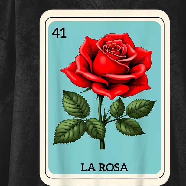 La Rosa Mexican Lottery Card Game Hooded Wearable Blanket