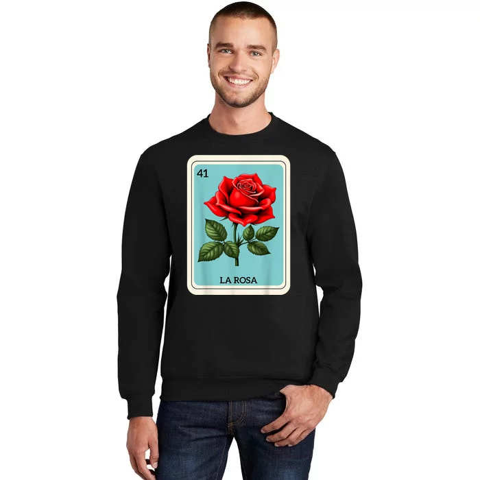 La Rosa Mexican Lottery Card Game Tall Sweatshirt