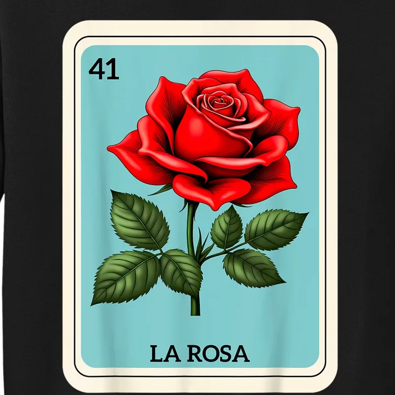 La Rosa Mexican Lottery Card Game Tall Sweatshirt