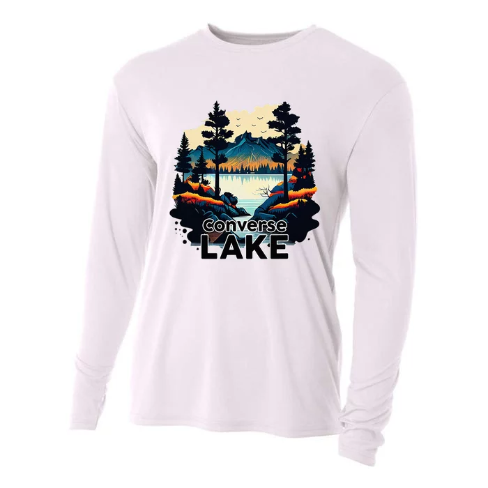 Lake Retro Minimalist Lake Cooling Performance Long Sleeve Crew