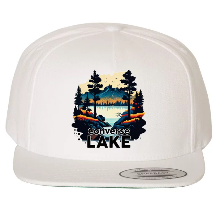 Lake Retro Minimalist Lake Wool Snapback Cap