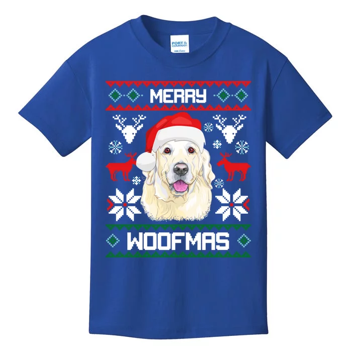 Labrador Retriever Merry Woofmas Gift Christmas Dog Xmas Lab Cool Gift Kids T-Shirt