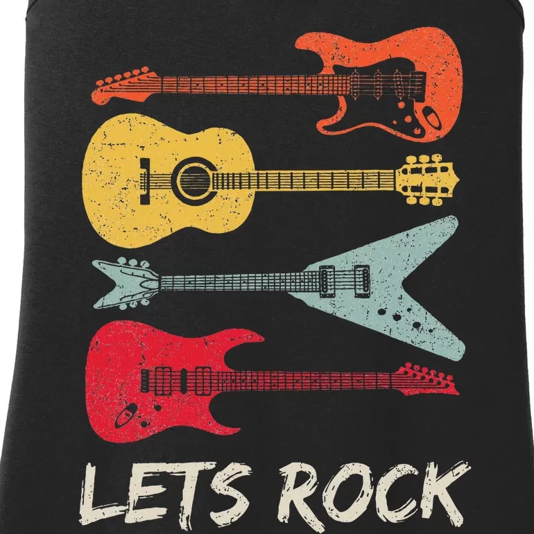 Lets Rock N Roll Guitar Ladies Essential Tank