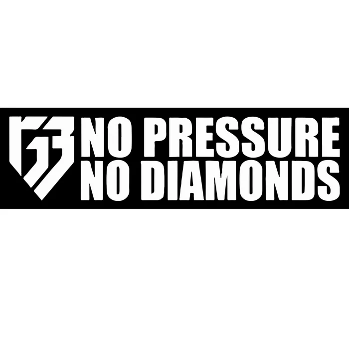 Limited Rg3 No Pressure No Diamonds Bumper Sticker