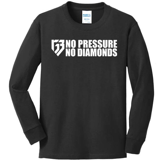 Limited Rg3 No Pressure No Diamonds Kids Long Sleeve Shirt