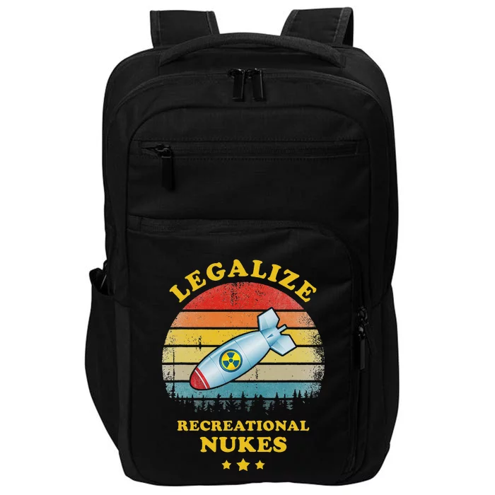 Legalize Recreational Nukes Funny Vintage Impact Tech Backpack