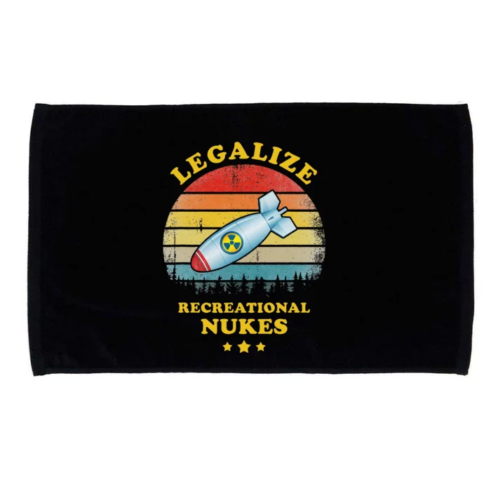 Legalize Recreational Nukes Funny Vintage Microfiber Hand Towel