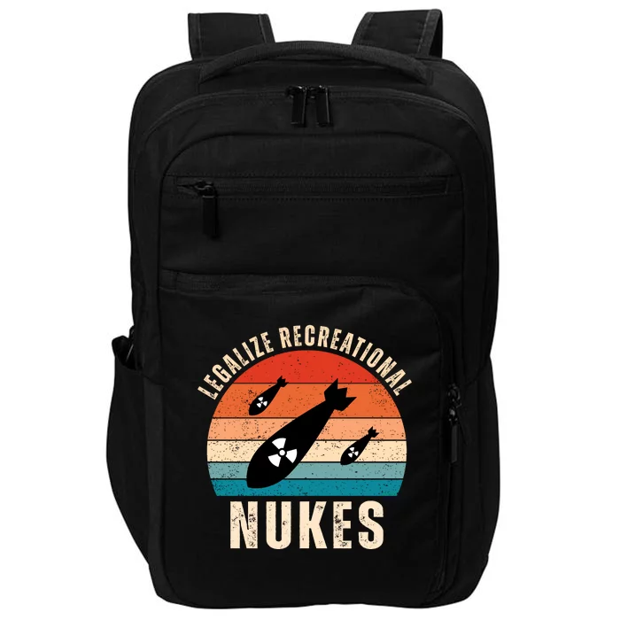 Legalize Recreational Nukes Funny Retro Impact Tech Backpack