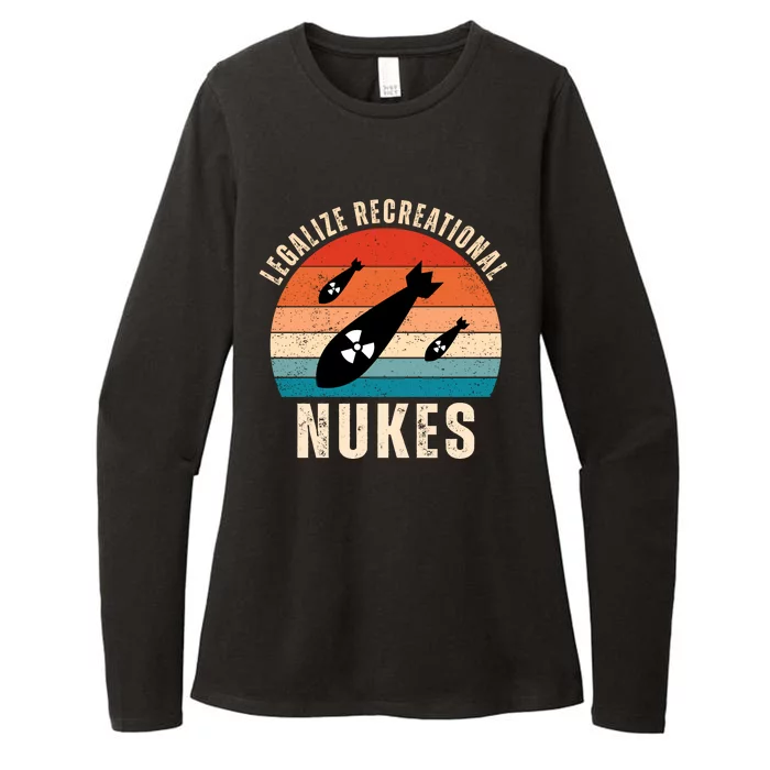 Legalize Recreational Nukes Funny Retro Womens CVC Long Sleeve Shirt