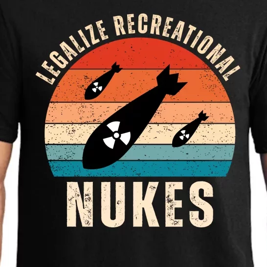 Legalize Recreational Nukes Funny Retro Pajama Set