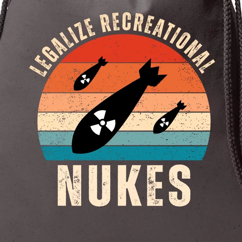 Legalize Recreational Nukes Funny Retro Drawstring Bag