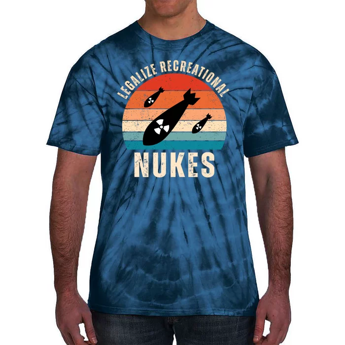 Legalize Recreational Nukes Funny Retro Tie-Dye T-Shirt