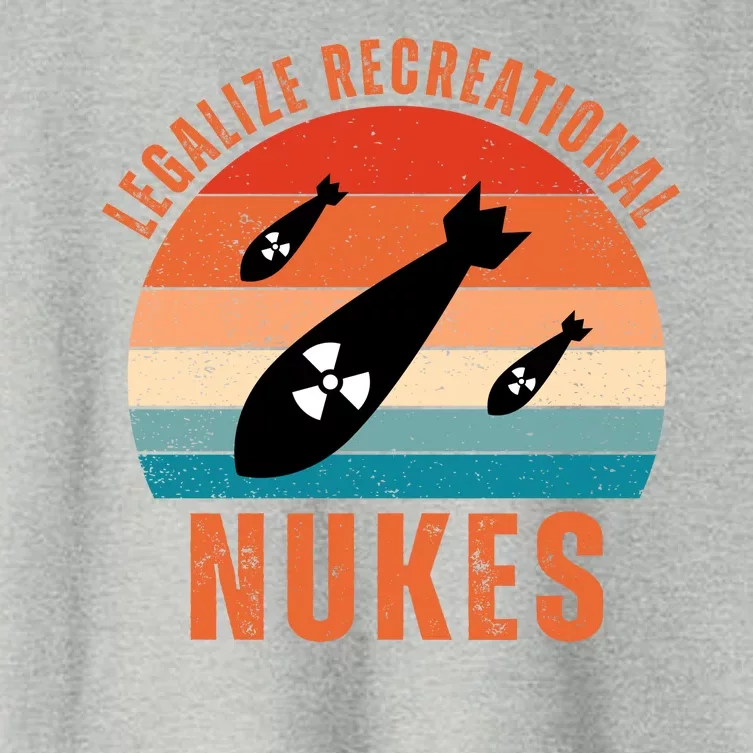 Legalize Recreational Nukes Funny Retro Women's Crop Top Tee