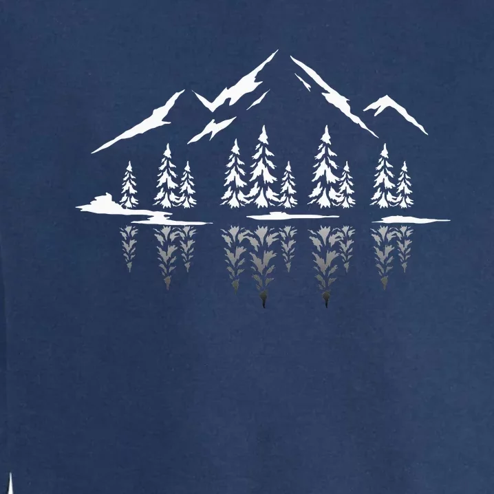 Landscape Reflection Nature Trees Forest Outdoor Mountain Garment-Dyed Sweatshirt